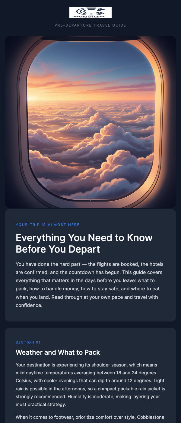 Pre-Departure Guide – What to Know Before You Go
