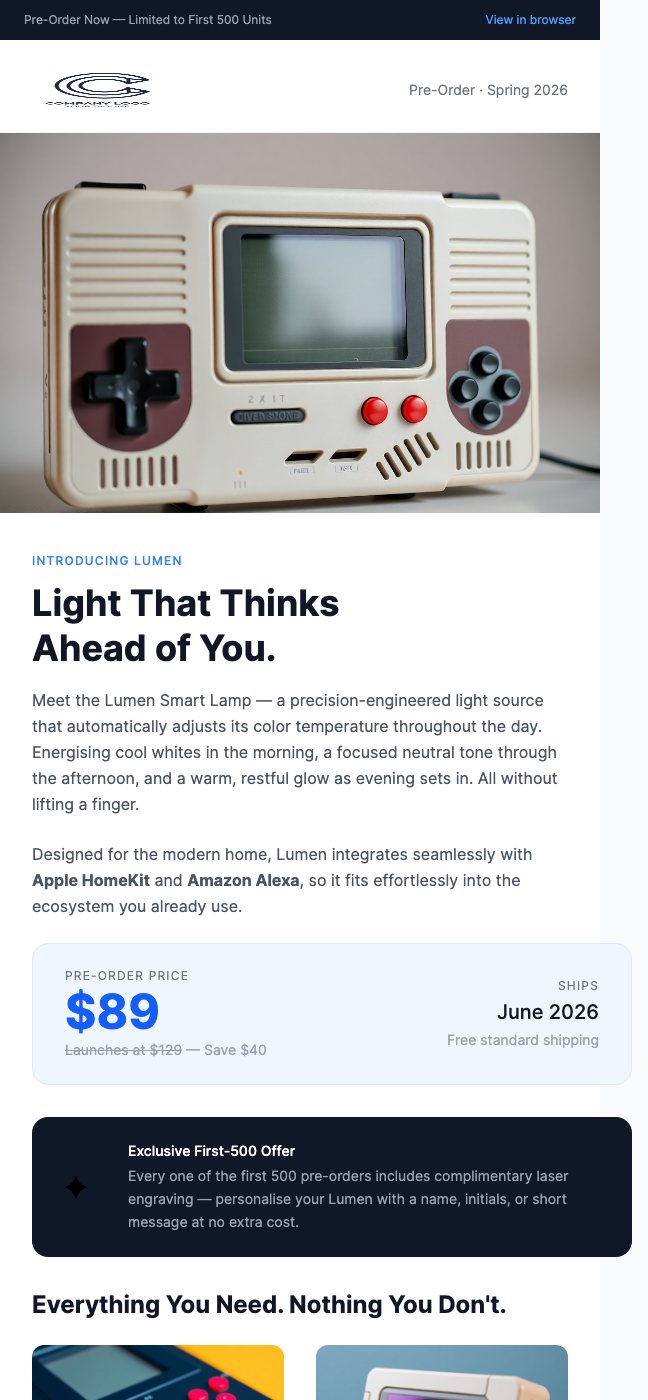 Pre-Order Announcement