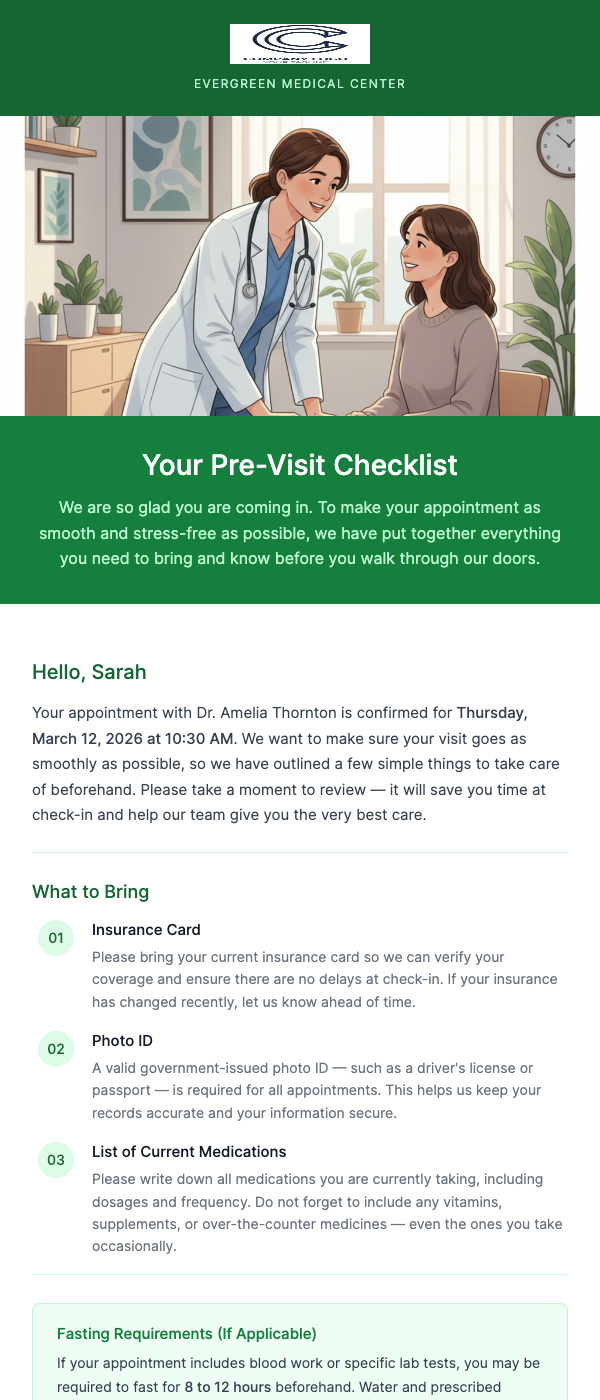 Pre-Visit Instructions – Get Ready for Your Appointment