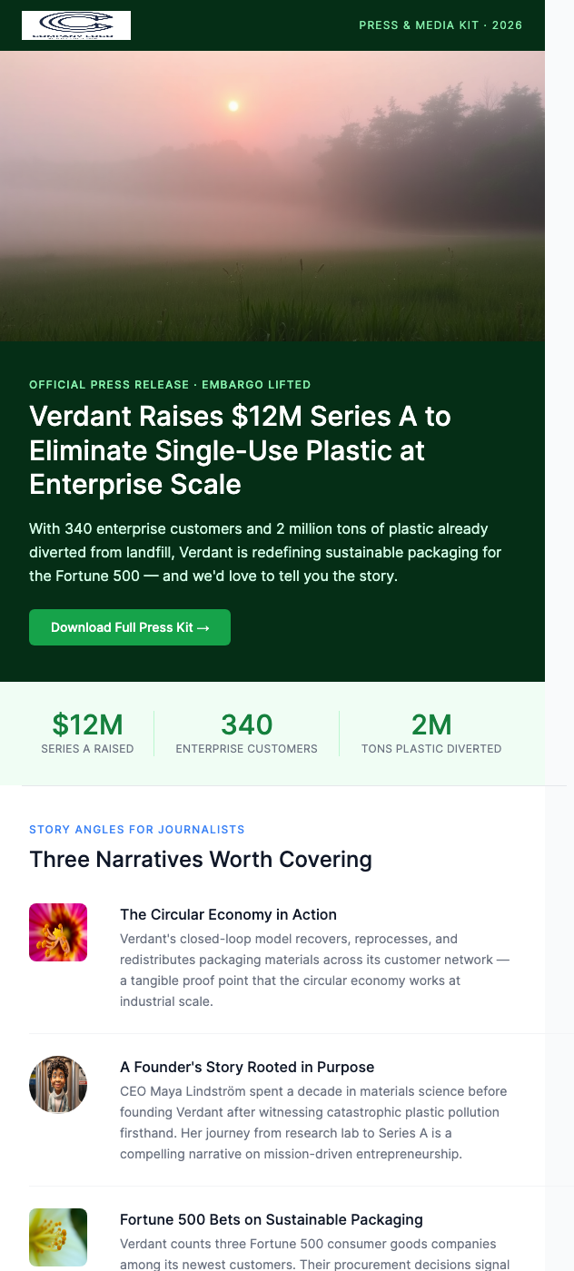 Press & Media Kit Launch