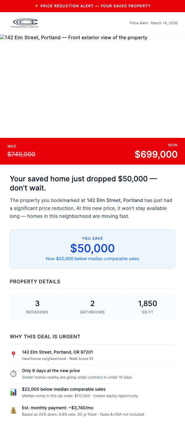 Price Reduction Alert