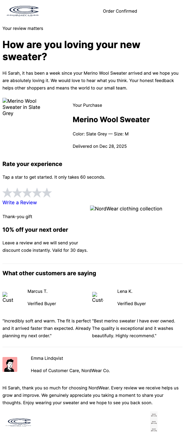 Product Review Request