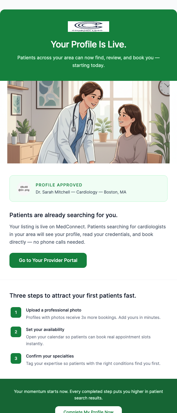 Provider Profile Approved – You're Live on the Platform