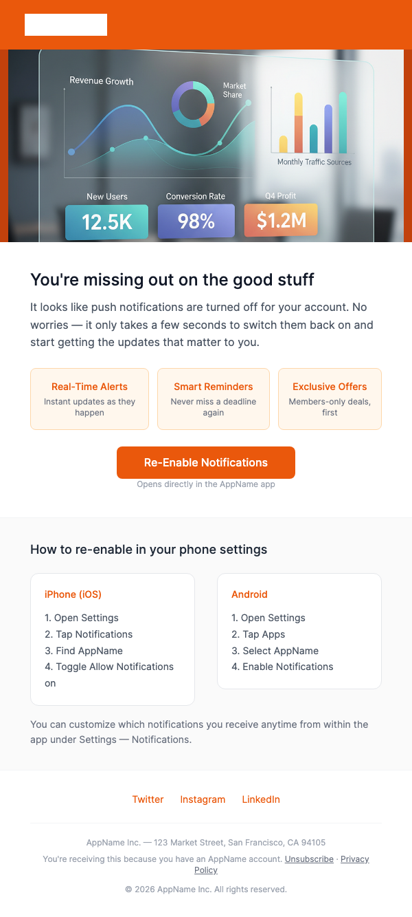 Push Notifications Disabled – Re-Enable for Better Experience
