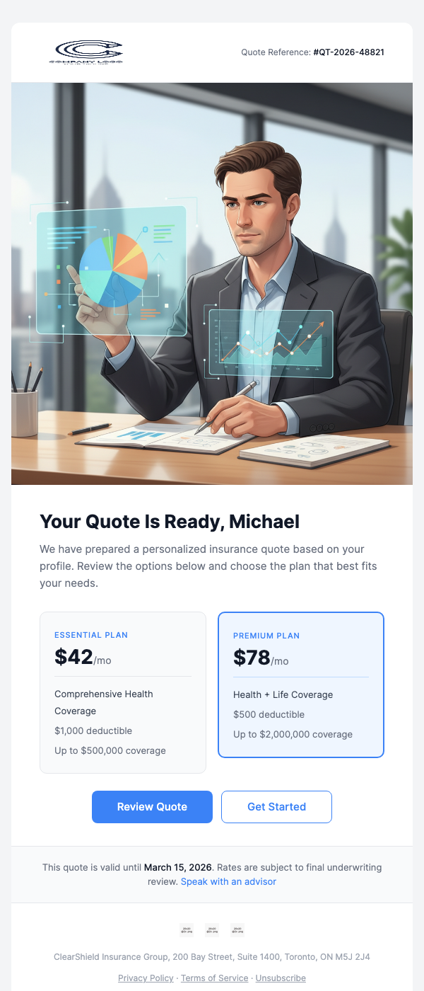 Quote Ready – Here's Your Insurance Estimate