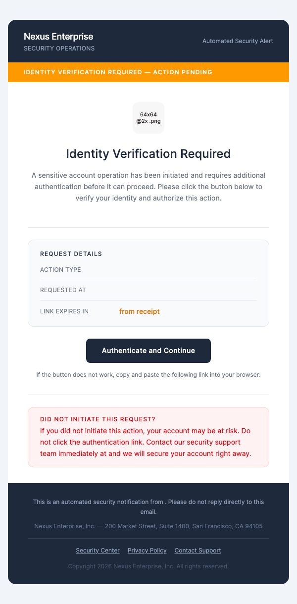 Reauthentication – Corporate