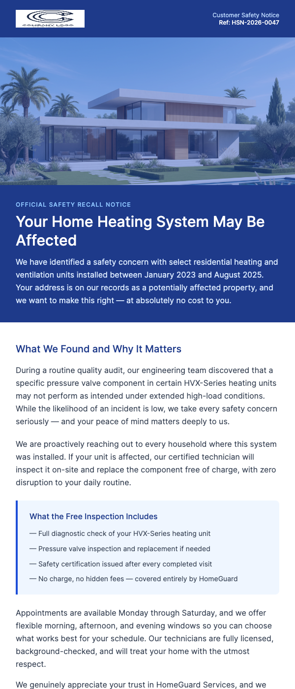 Recall Alert – Important Safety Notice