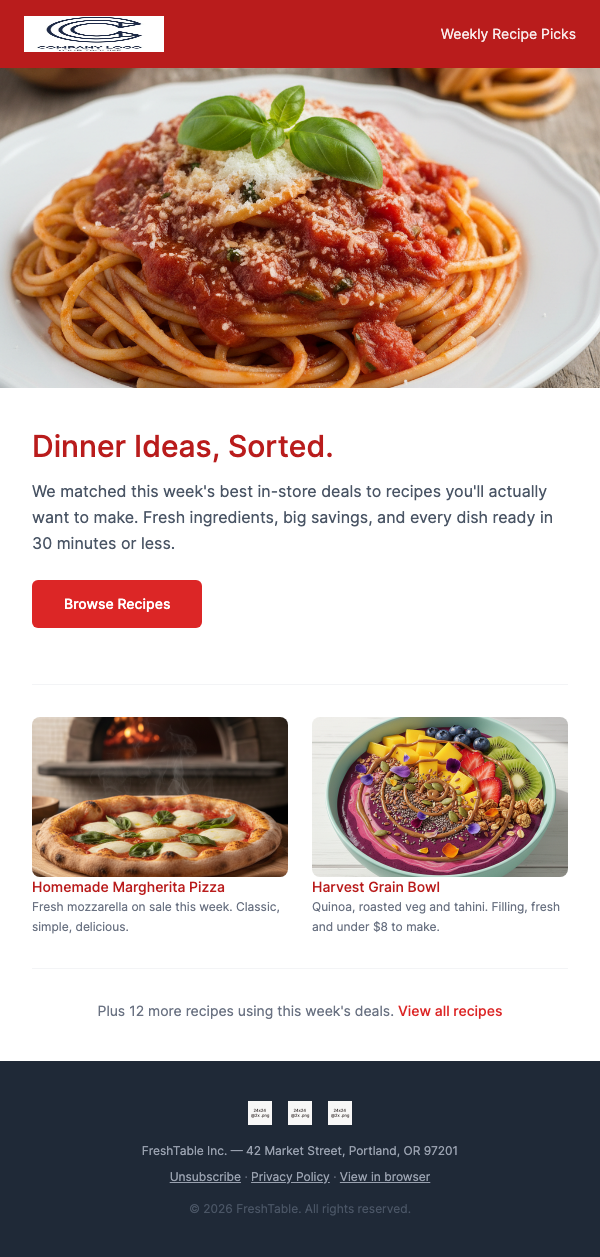 Recipe Inspiration – Meal Ideas Using Sale Items
