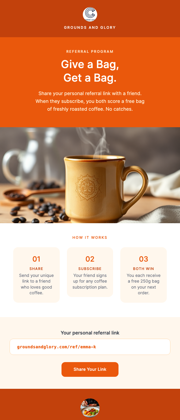 Refer a Friend – Get a Free Bag of Coffee