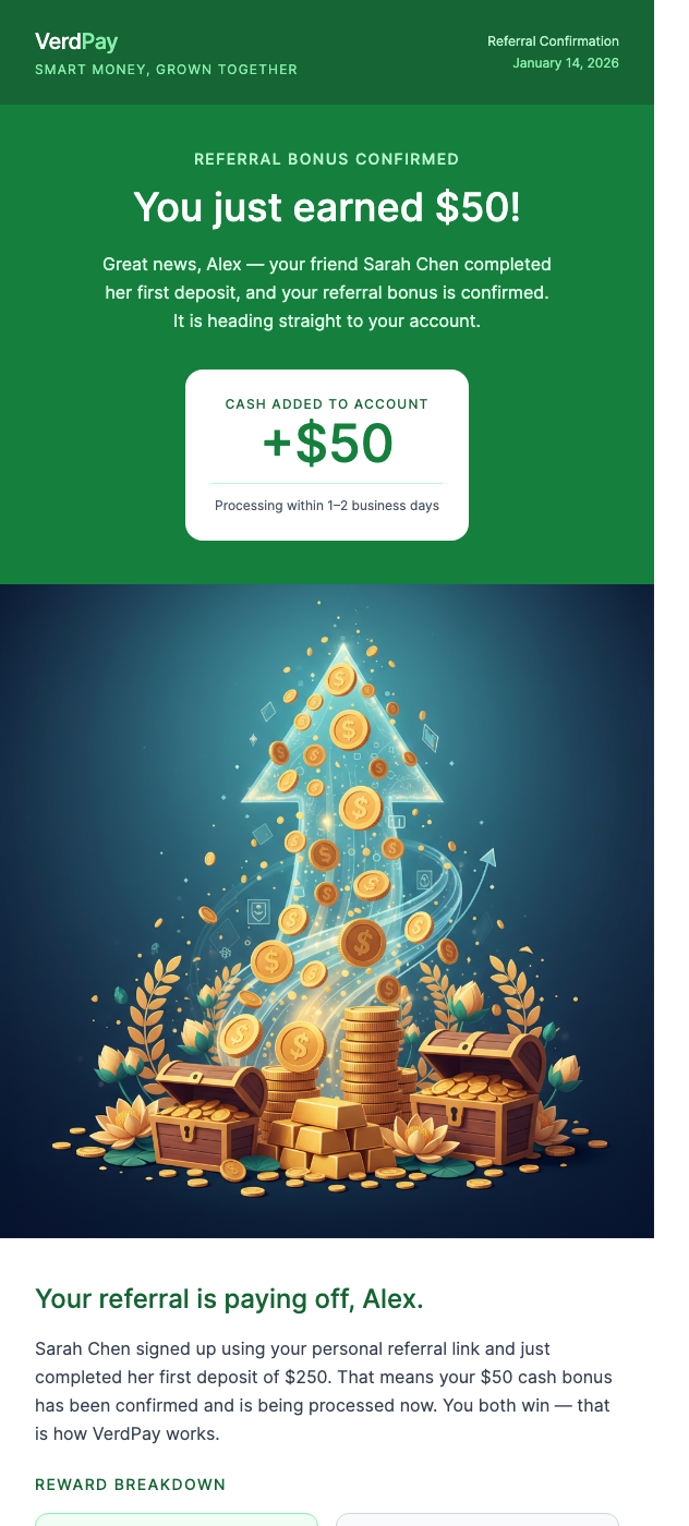 Referral Bonus Confirmed