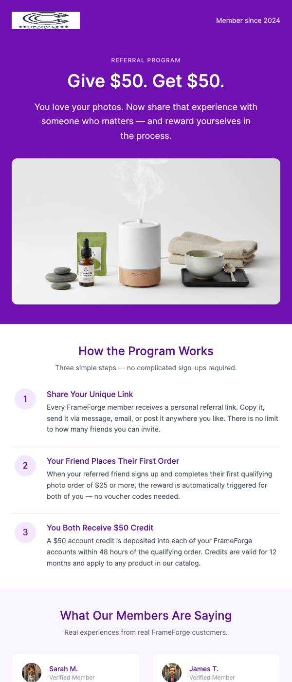 Referral Reward – Refer a Friend, Get $50 Credit