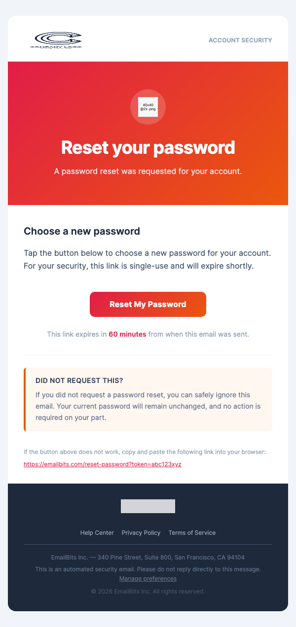 Reset Password – Gradient