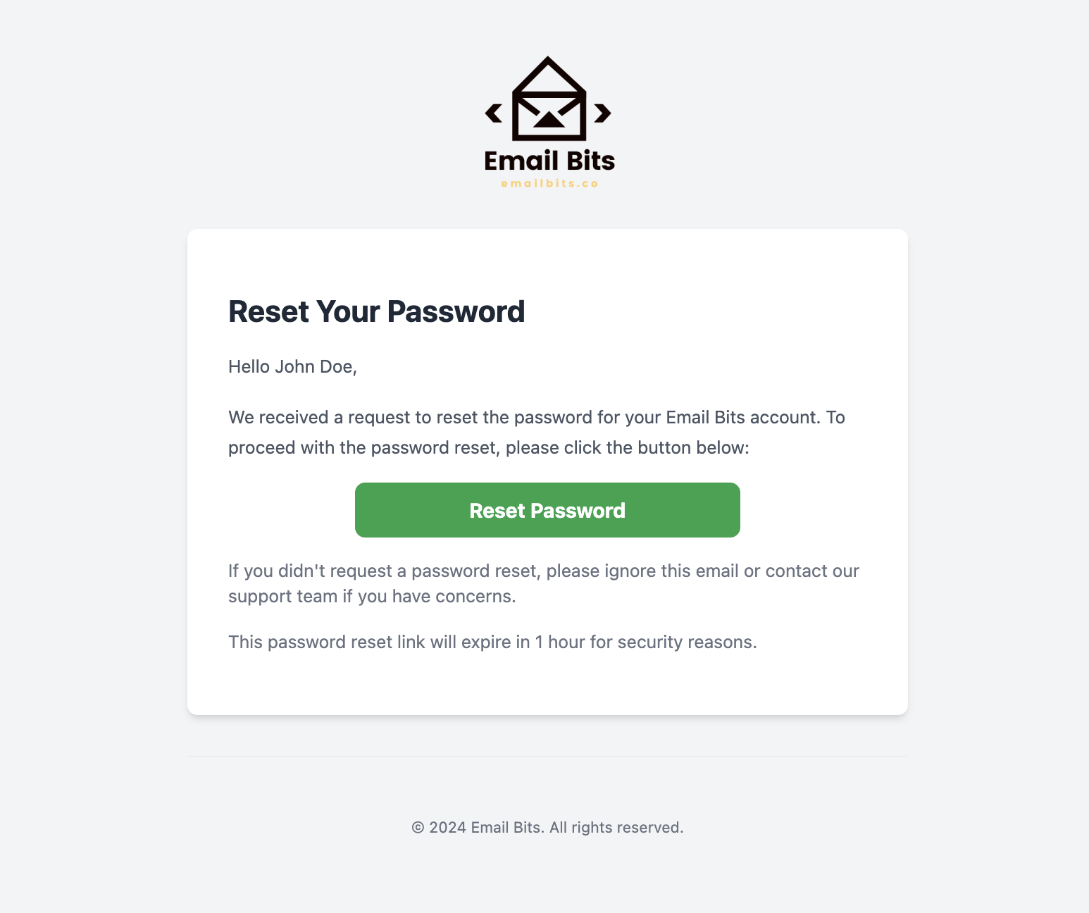 Reset Password Email