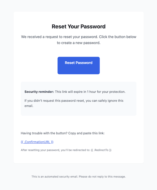 Reset your password (Light Theme)