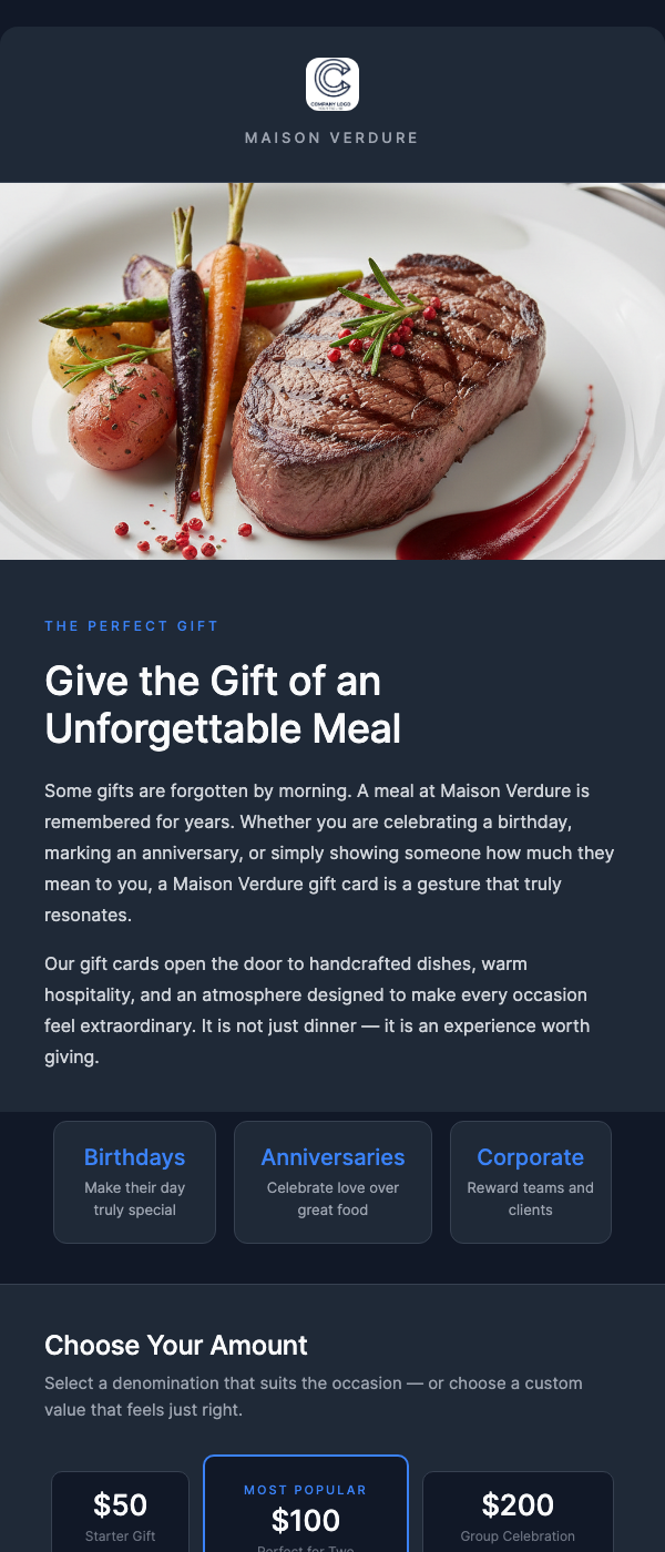 Restaurant Gift Card – The Perfect Gift