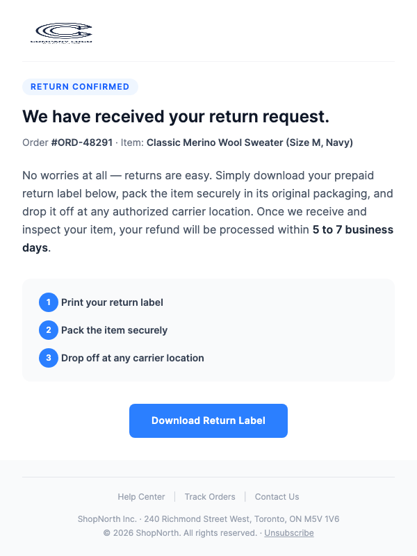Return Request Received – Here's What Happens Next