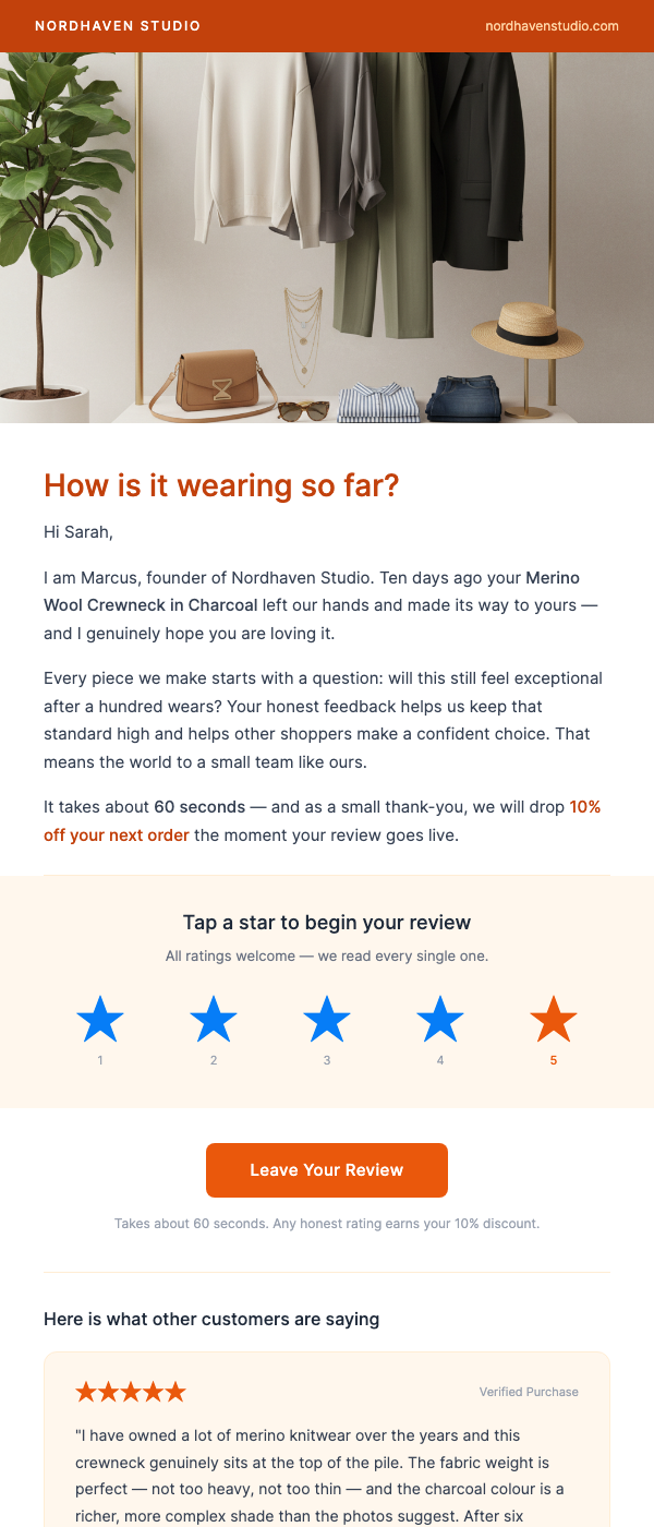 Review Request – Post Delivery