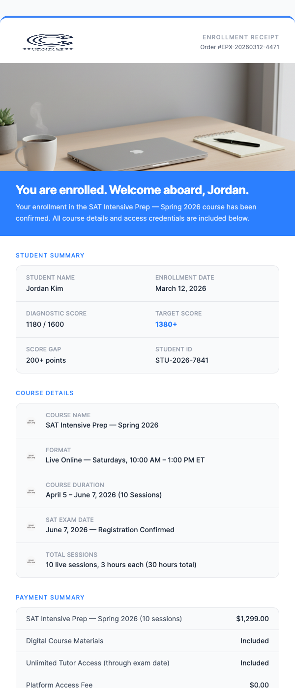 SAT / ACT Prep Course Enrollment