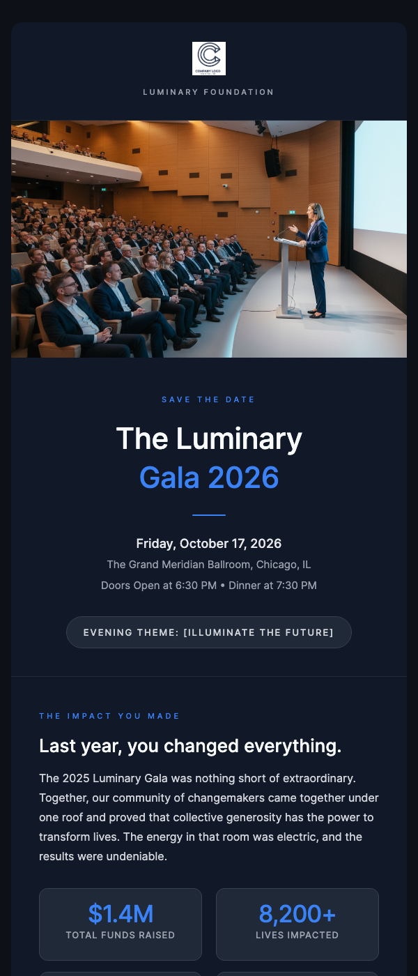 Save the Date – Annual Fundraising Gala