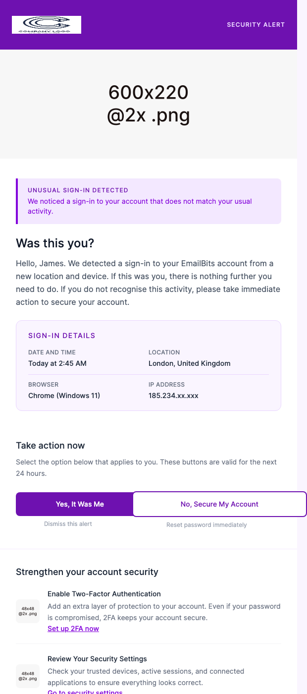 Security Alert – Unusual Sign-In Activity Detected
