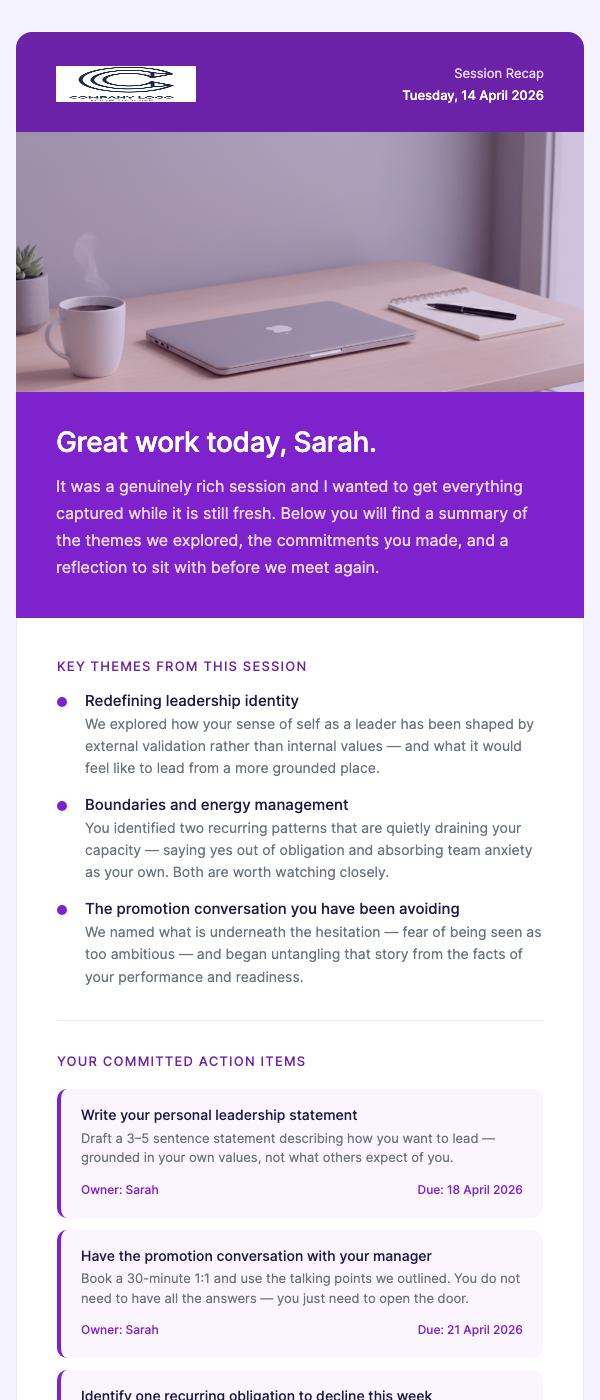 Session Recap – Your Action Items from Today