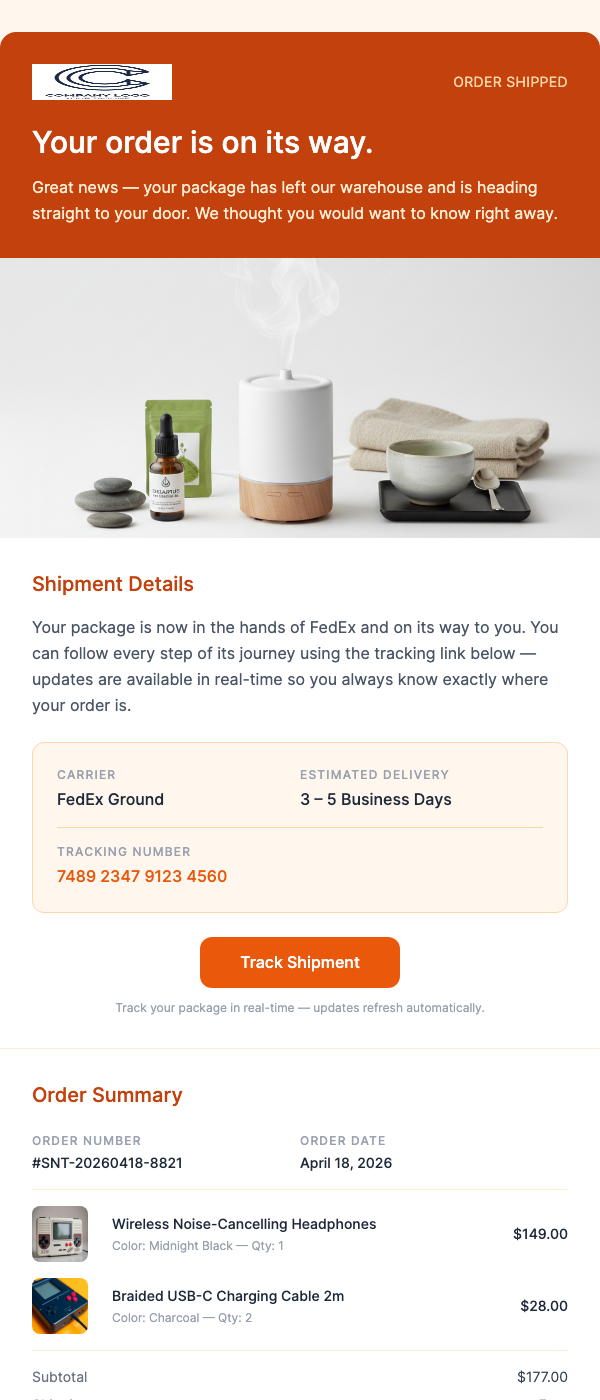 Shipping Notification – Your Order Is on the Way