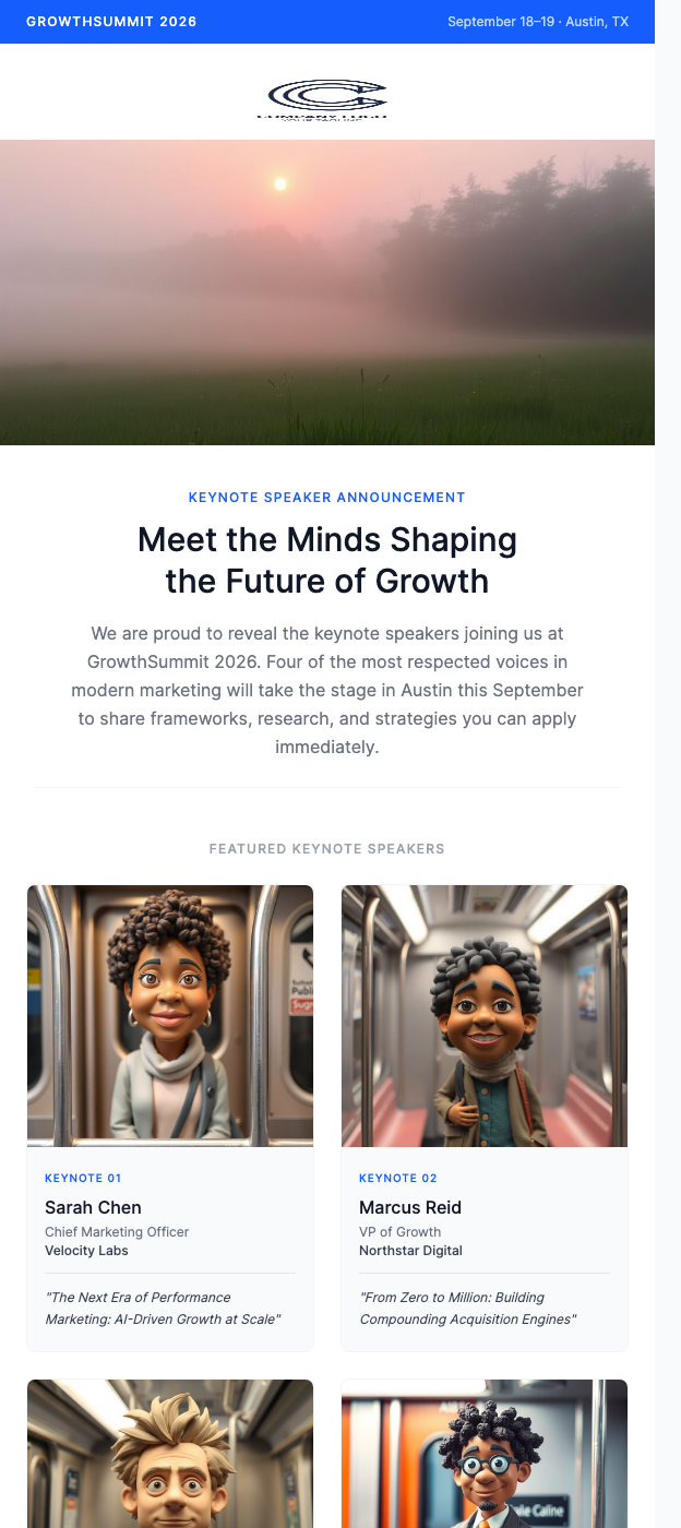 Speaker Lineup Announcement