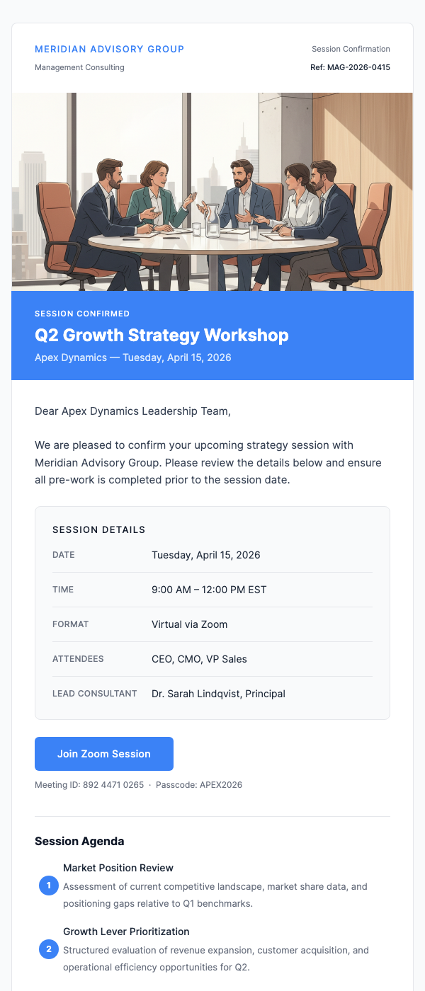 Strategy Session Confirmation