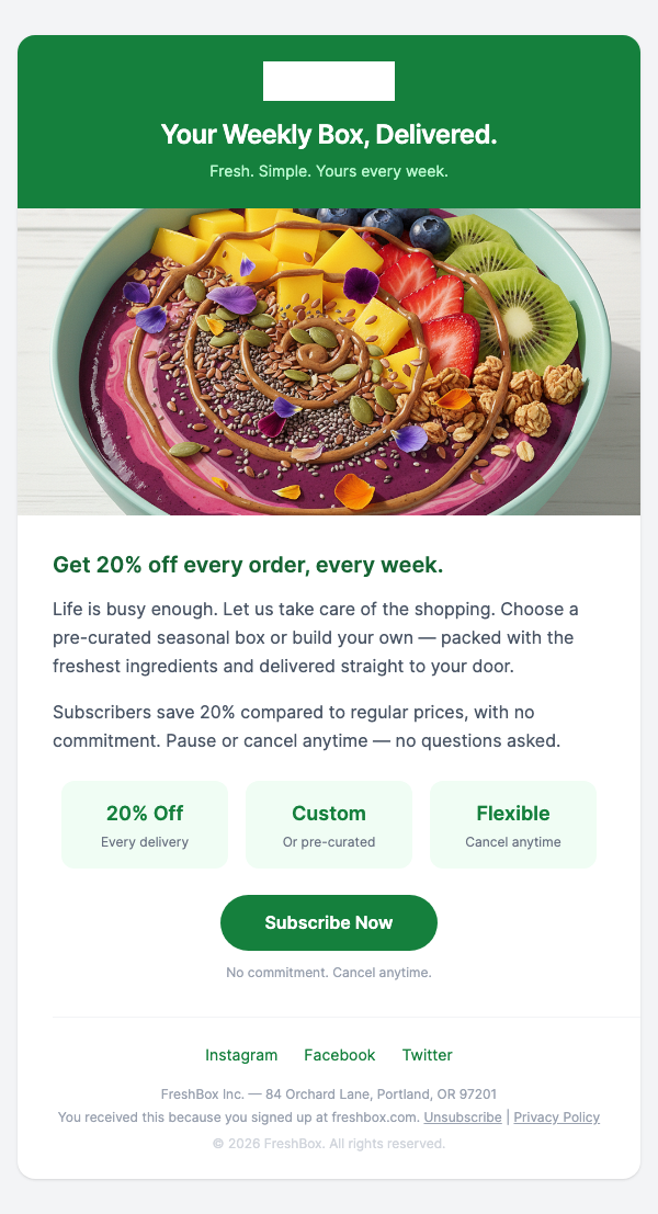 Subscription Box – Get Delivered Weekly