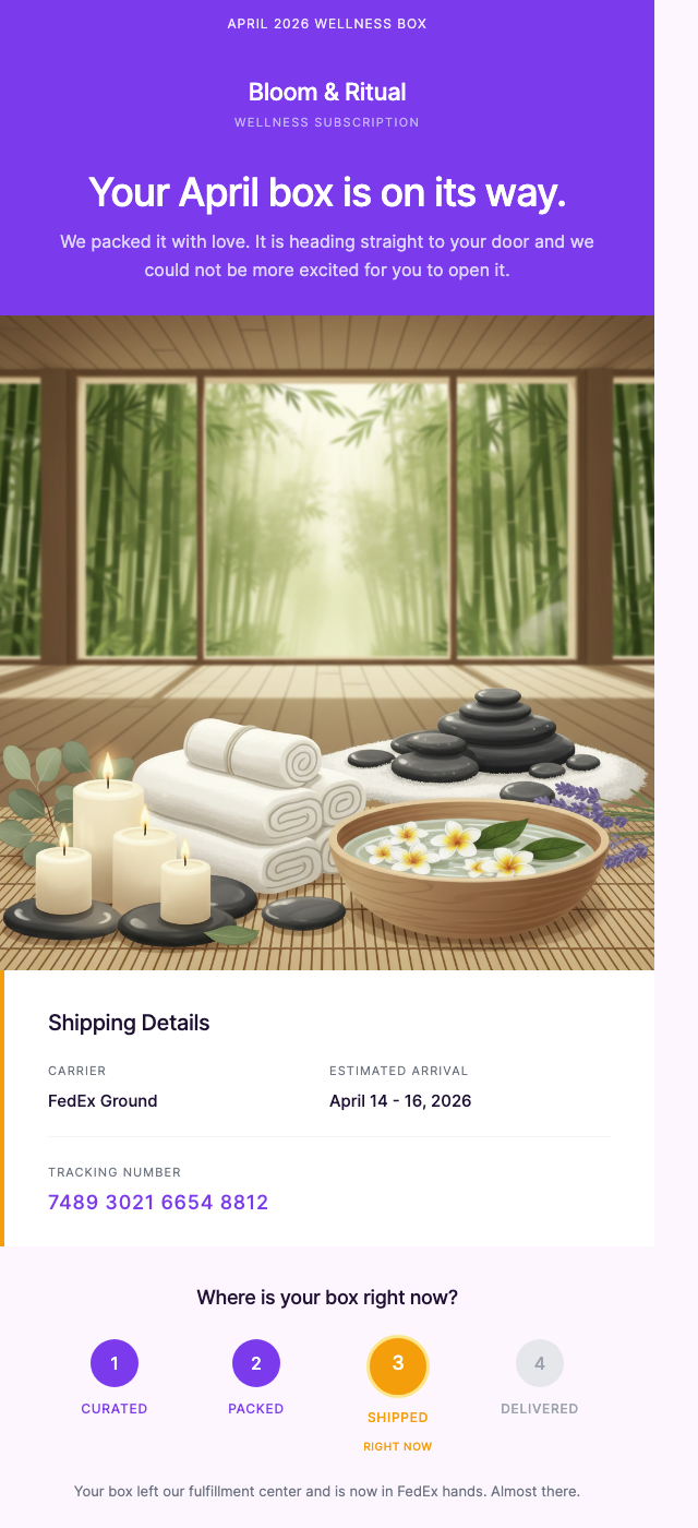 Subscription Box Shipped