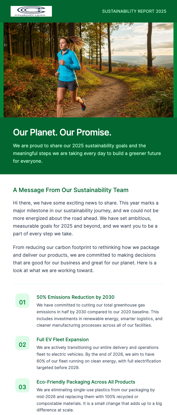 Sustainability Report – Our Carbon Reduction Goals