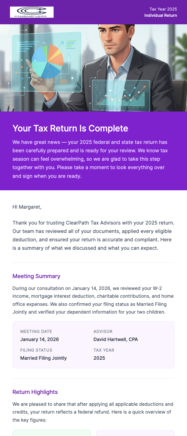 Tax Return Complete – Download Your Return