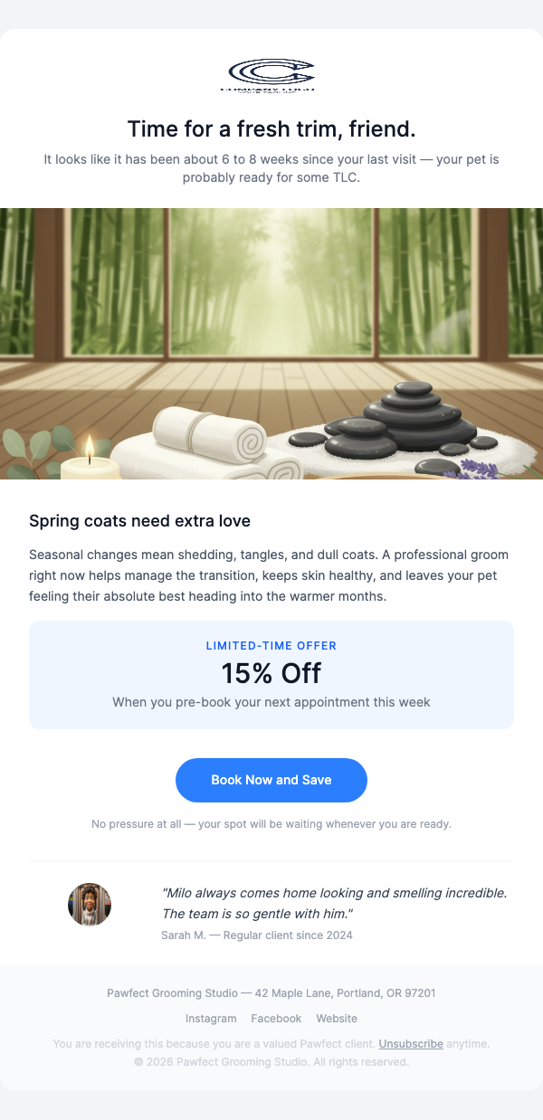 Time for a Trim – Book Your Pet's Next Appointment