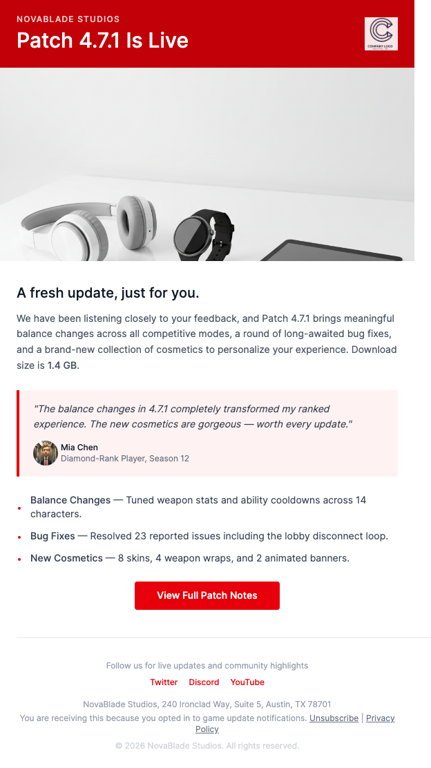 Update Patch Notes – Here's What's New