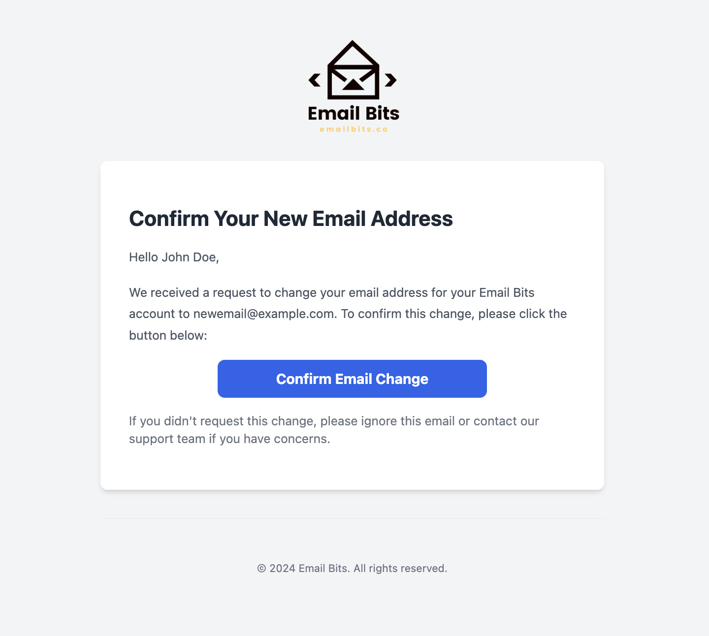 Notification for Updated Email Address