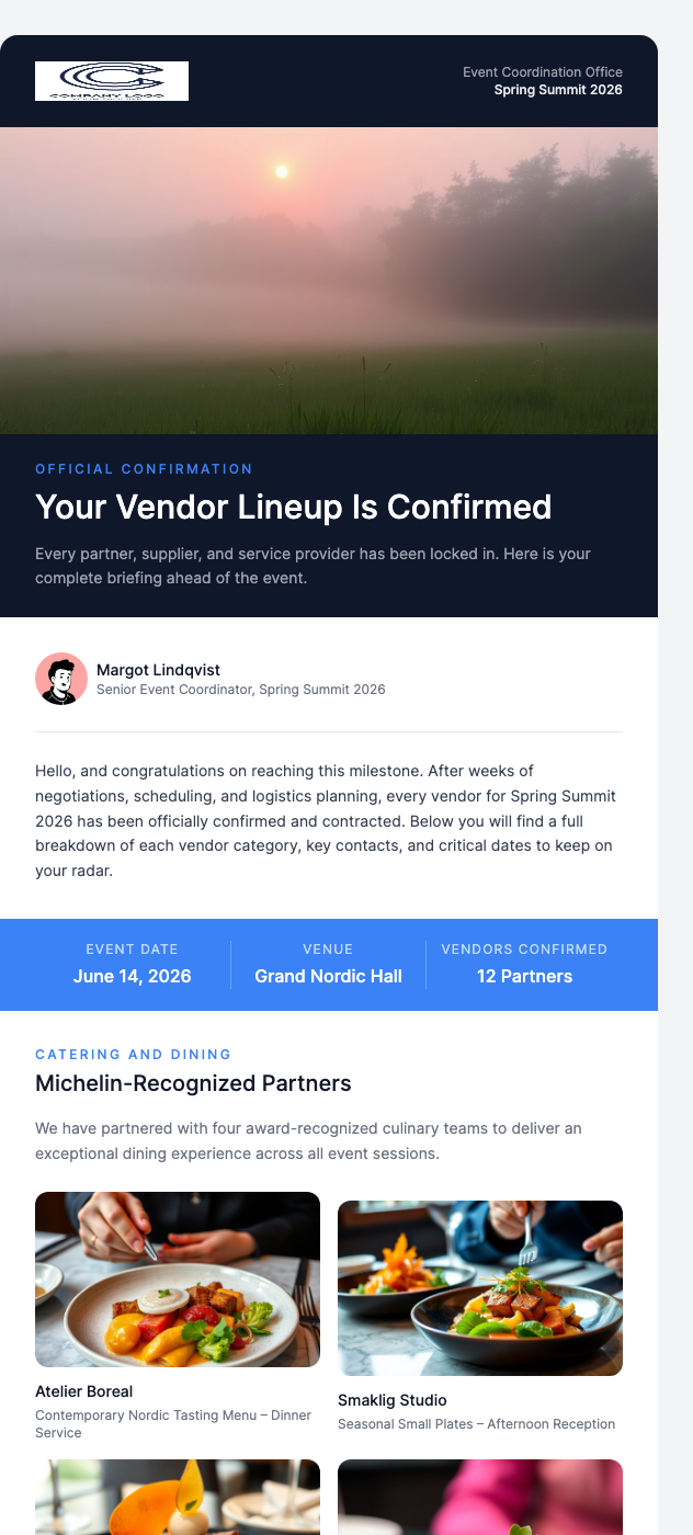 Vendor Lineup Confirmed – Everything Is Set