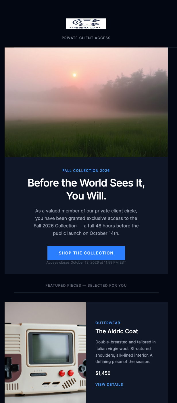 VIP Early Access – New Arrival