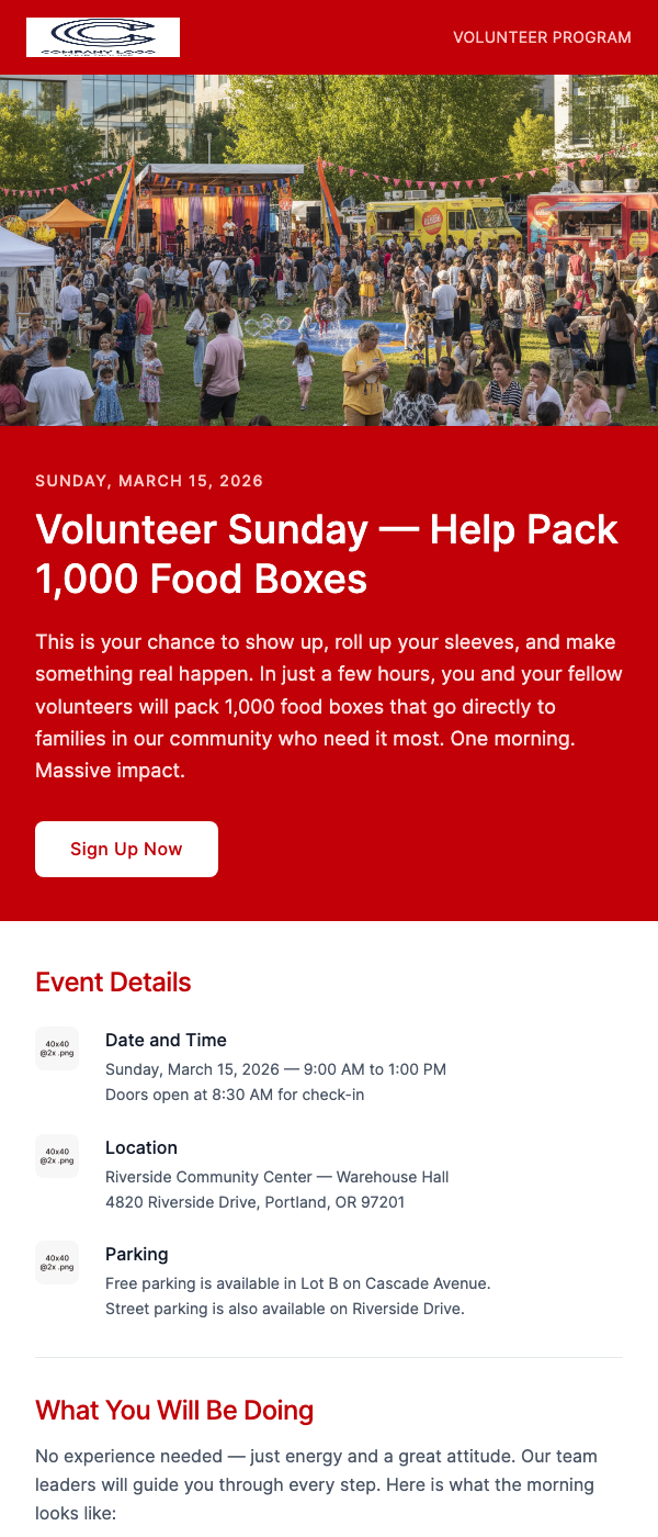 Volunteer Opportunity – Join Us at the Food Bank