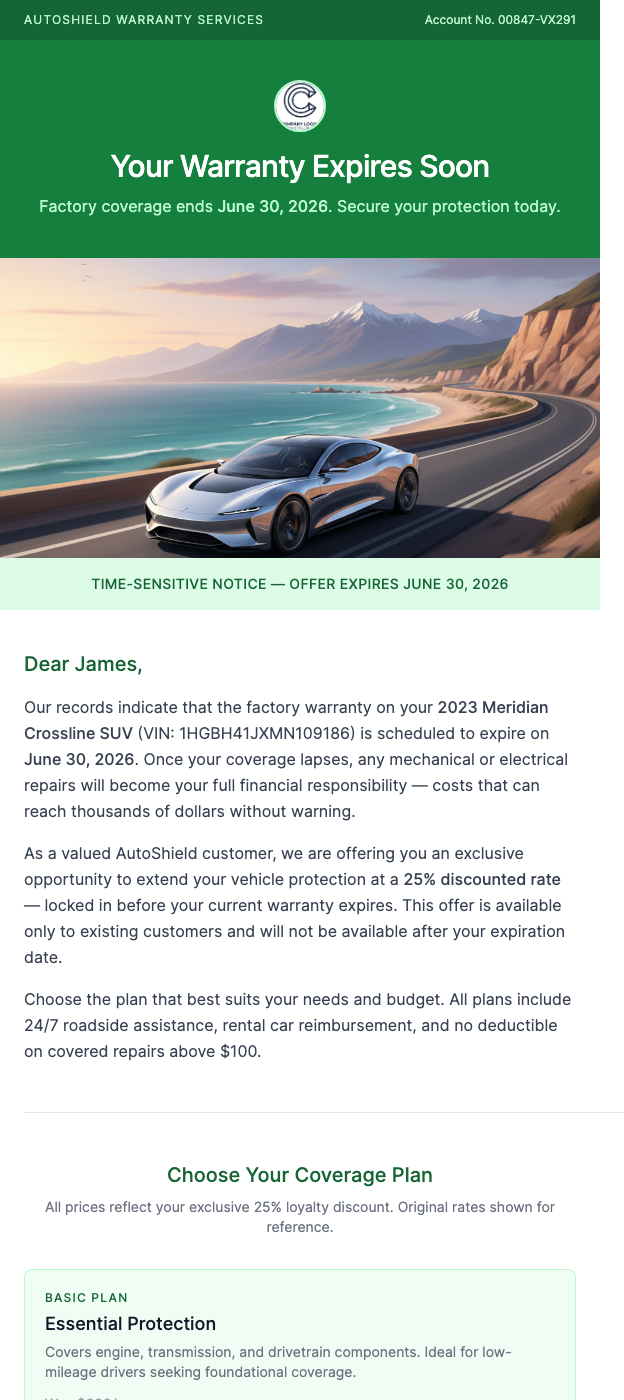 Warranty Expiration Alert – Extend Before It's Too Late