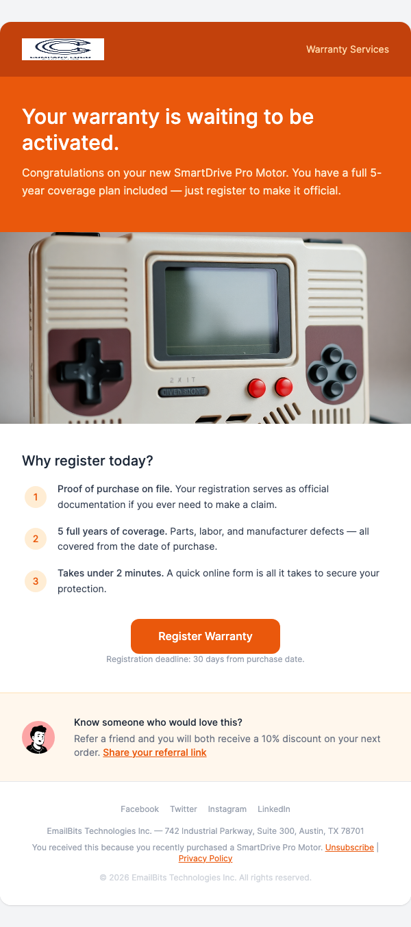 Warranty Registration – Protect Your Investment