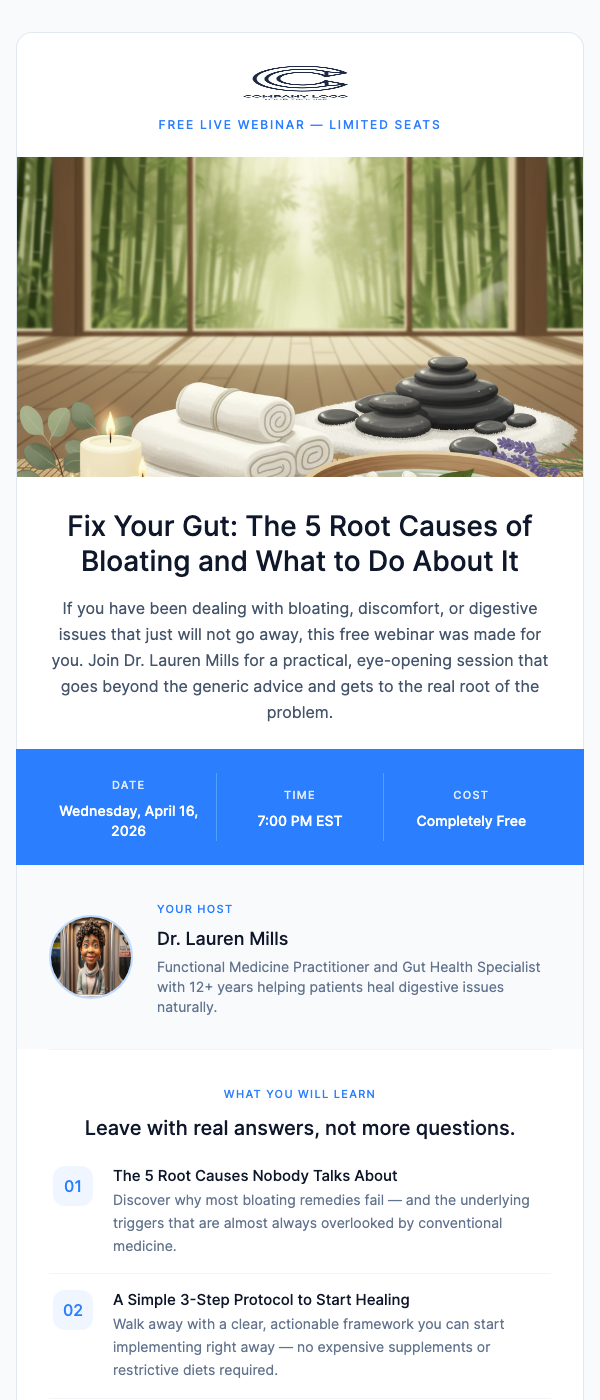 Webinar Invite – Health & Wellness