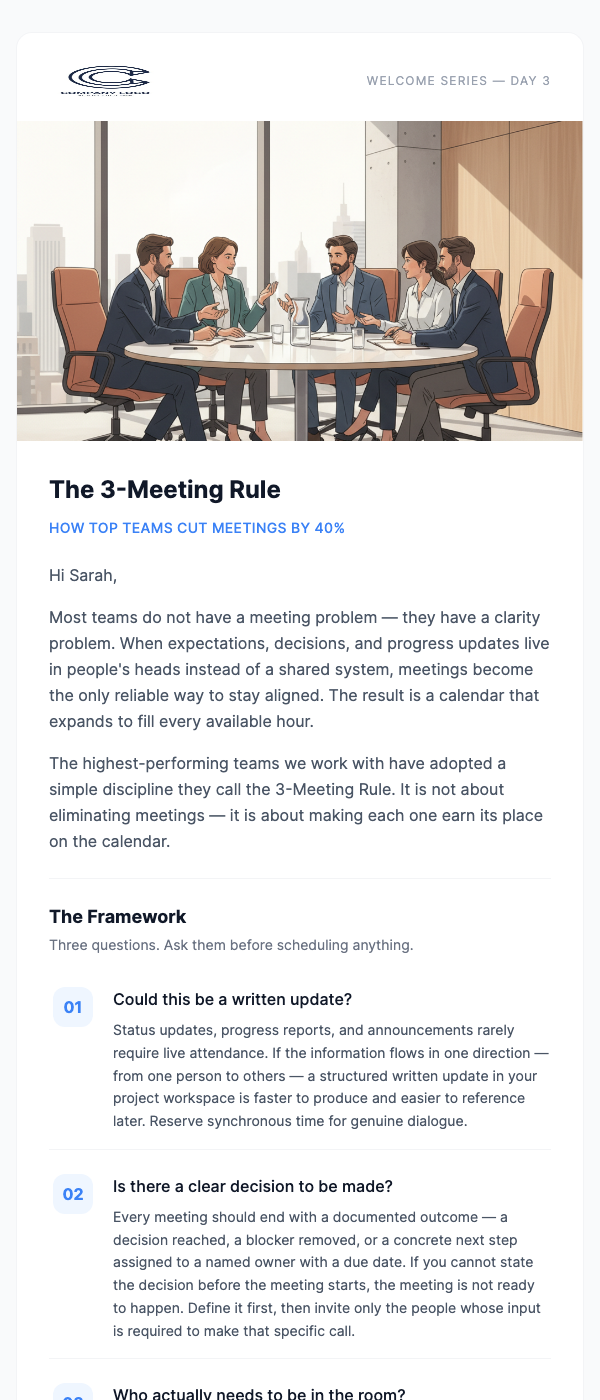 Welcome Series – Day 3 Value Email