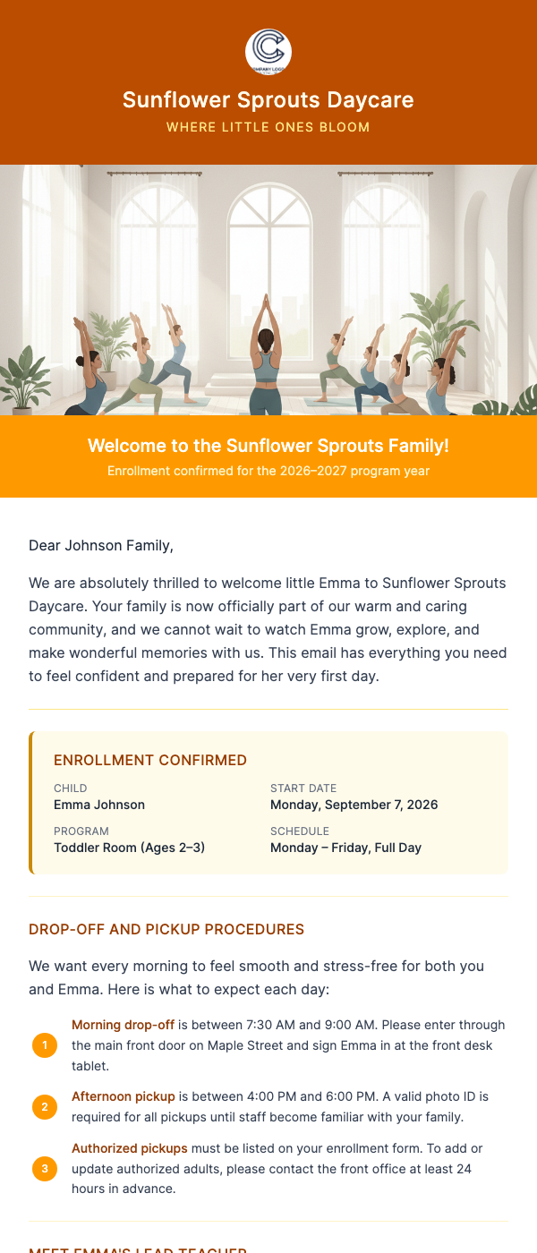 Welcome to Our Daycare Family