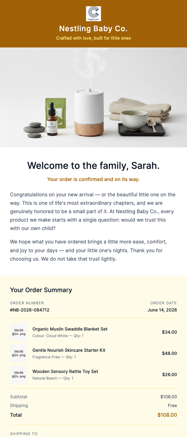 Welcome to Parenthood – Your First Order Is Confirmed