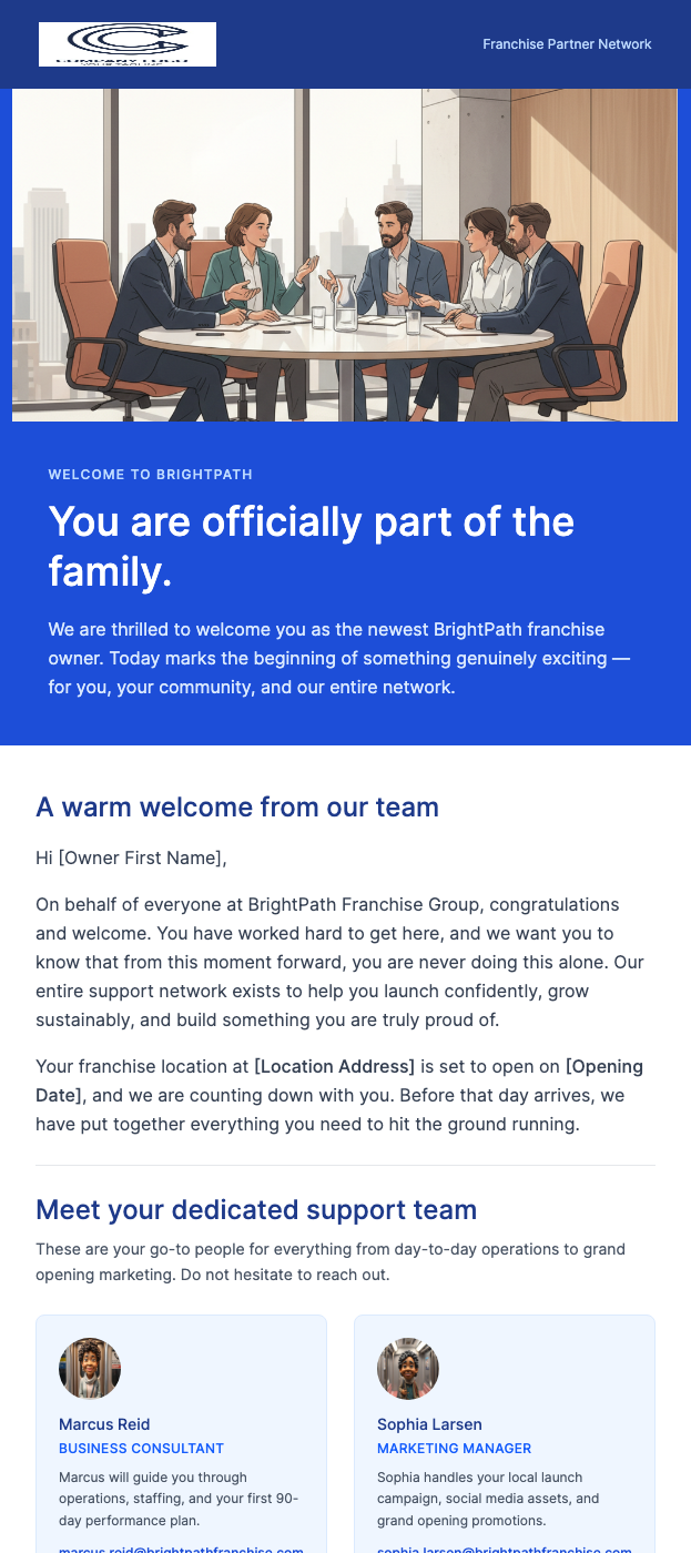 Welcome to the Franchise Family