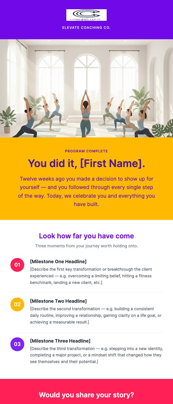 You Completed the Program – Celebrate Your Growth