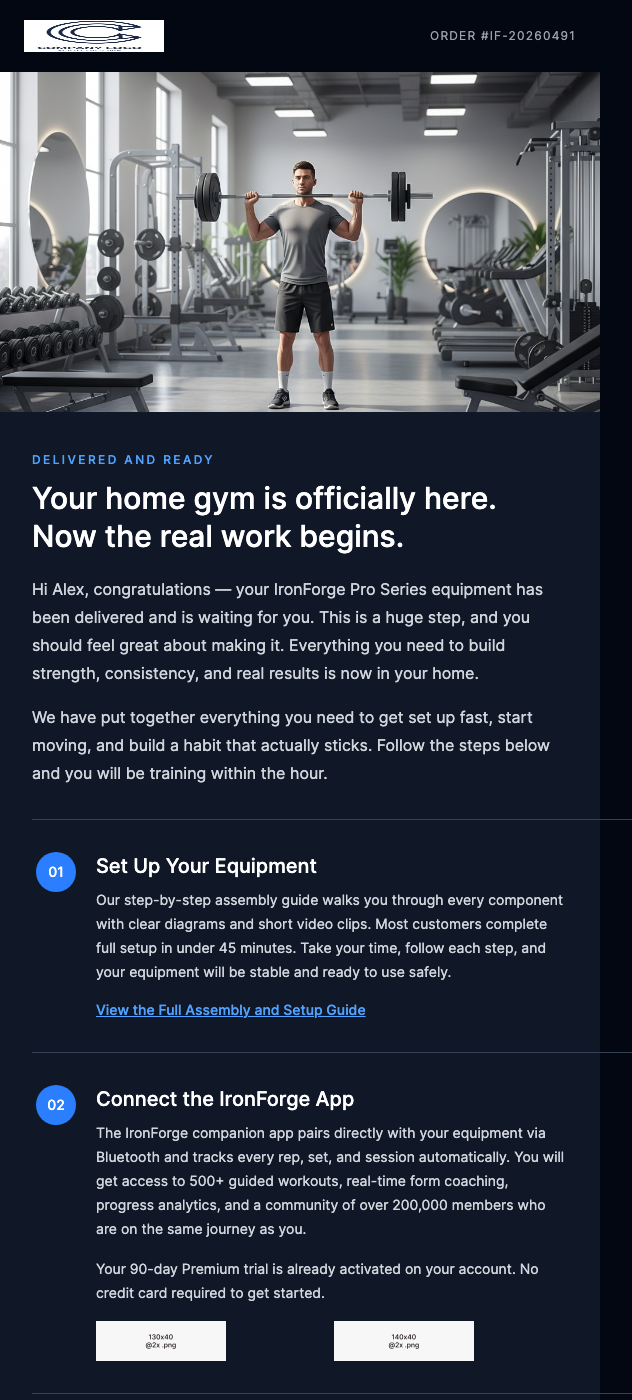 Your Equipment Is Delivered – Start Your First Workout