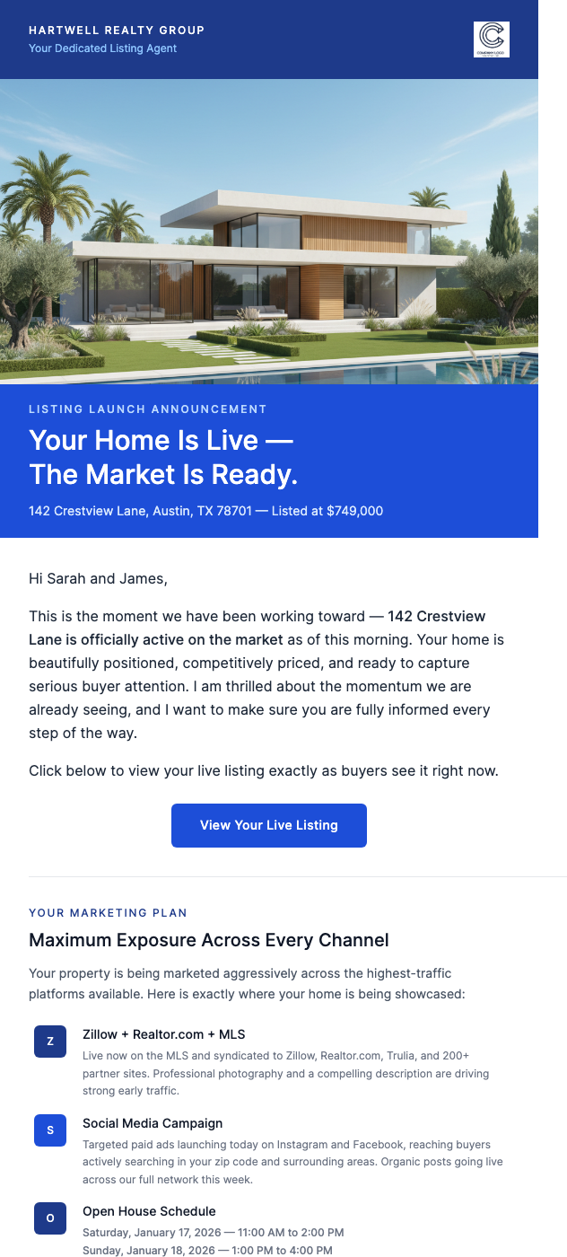 Your Listing Is Live – Your Home Is on the Market