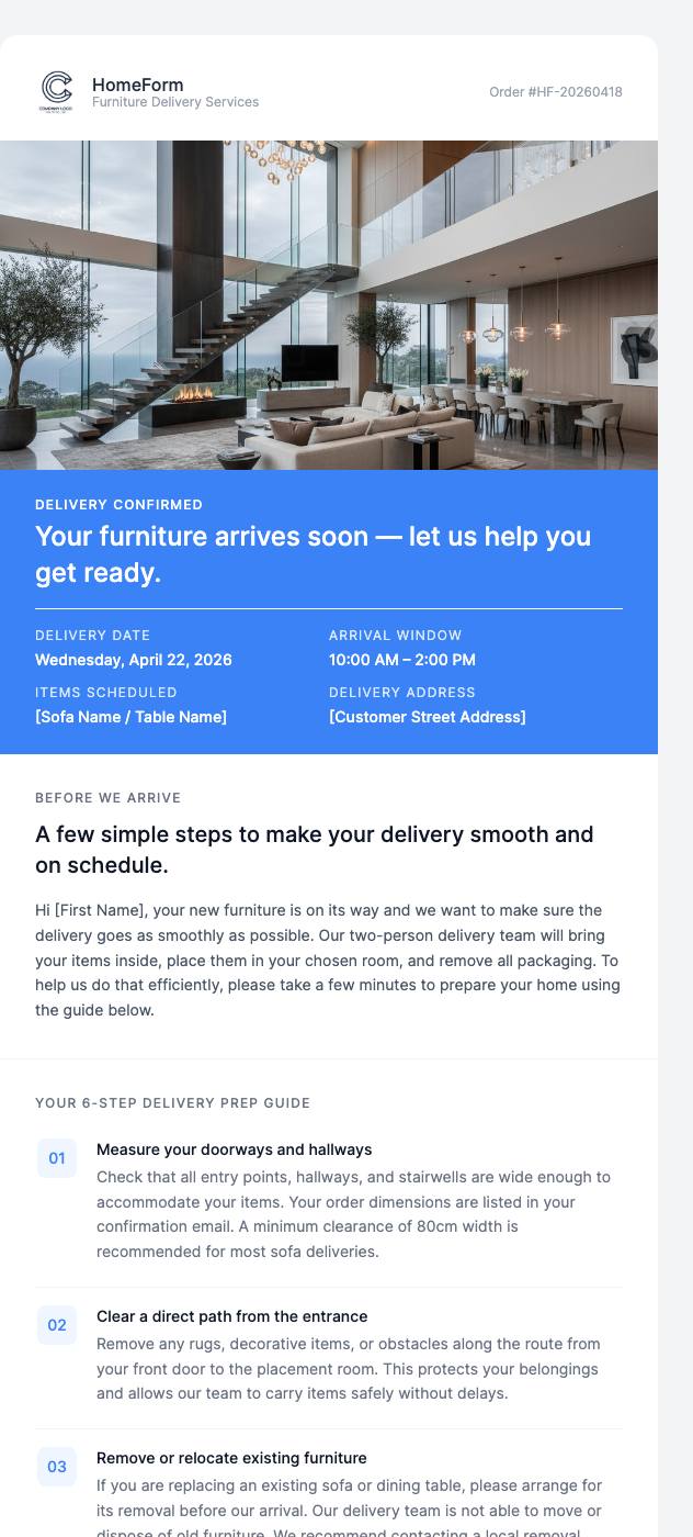 Your Sofa Ships in 2 Weeks – Delivery Prep Guide