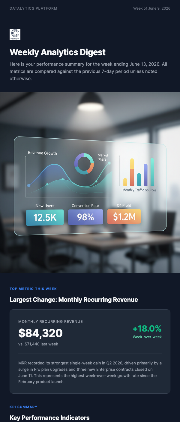 Your Weekly Analytics Digest Is Ready